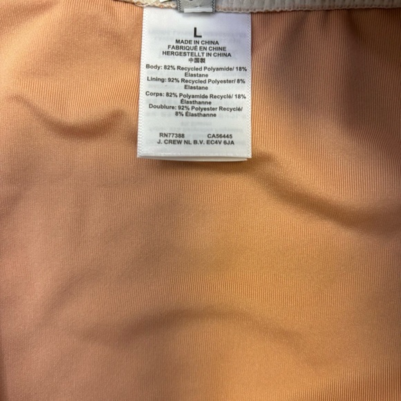 NWT J. CREW Women Scoopneck Bikini Top Med + No String Bikini Bottom Large Cream - Picture 6 of 7